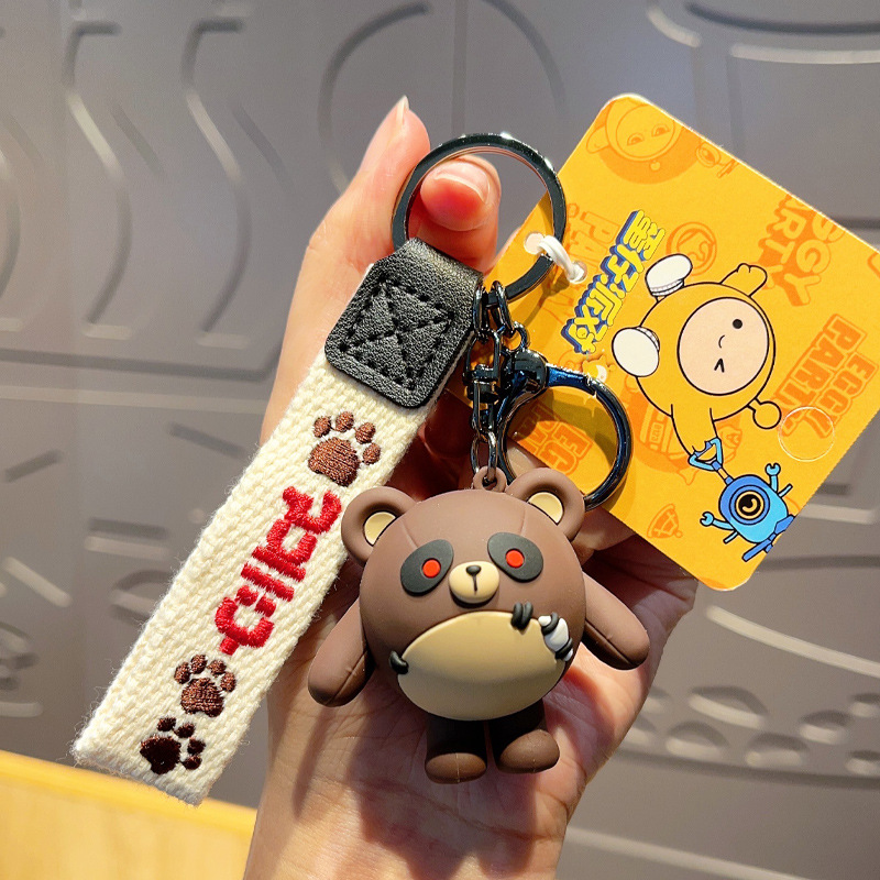 Genuino huevo de la fiesta llaveros huevo de vestir t llaveros bolsas creativas lindos colgantes juguetes huevo