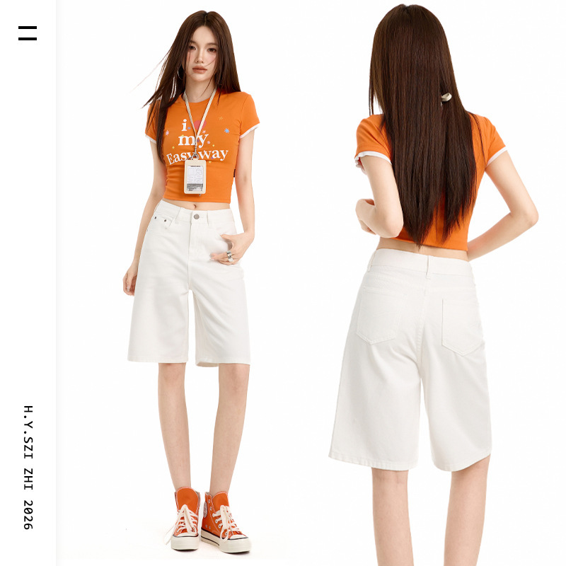 26 New Summer Denim Shorts for Women, Slim Straight Fit, Plus Size, Casual, Thin, Trendy, Wholesale in Guangzhou 26 New Summer Denim Shorts for Women, Slim Straight Fit, Plus Size, Casual, Thin, Trendy, Wholesale in Guangzhou