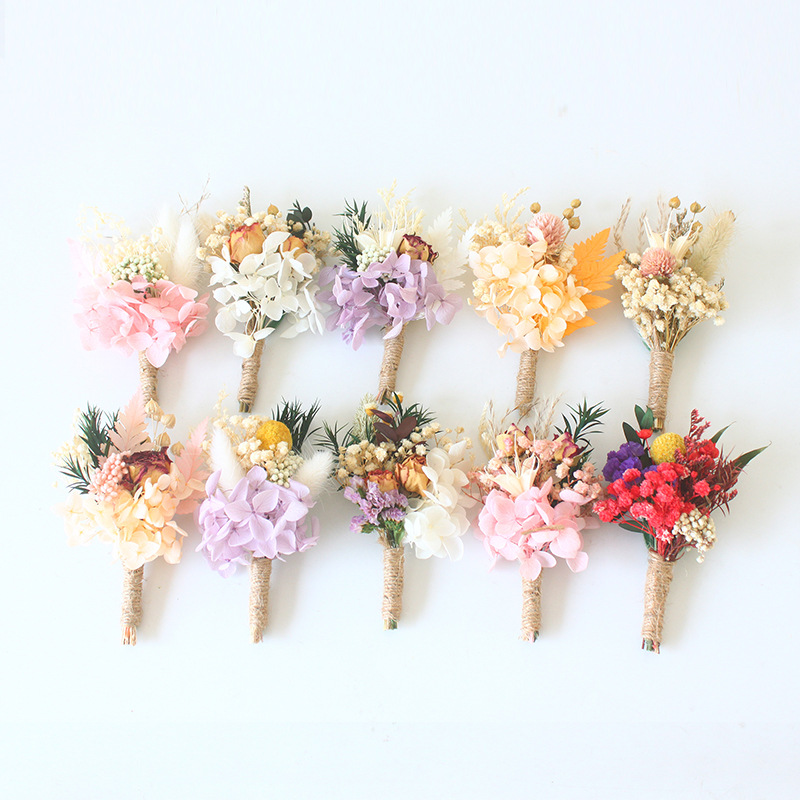 Amazon dried flowers small flowers bouquet wedding eternal flower breasts bride groom groom grooms grooms lady breast bust decoration 3