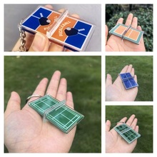 版权羽毛球钥匙扣纪念品网球匹克运动挂件乒乓球桌立体亚克力礼品