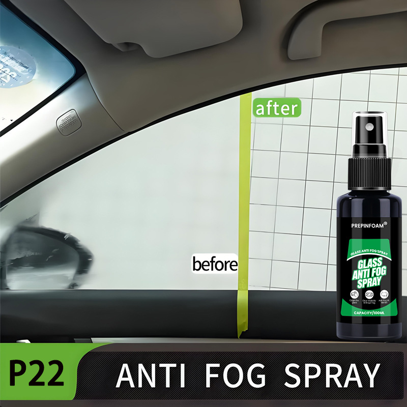 Prepinfoam-P22 Car Glass Anti-Fog Agent, Car Windshield and Side Window Anti-Fog Spray, Exclusively for Cross-Border Supply