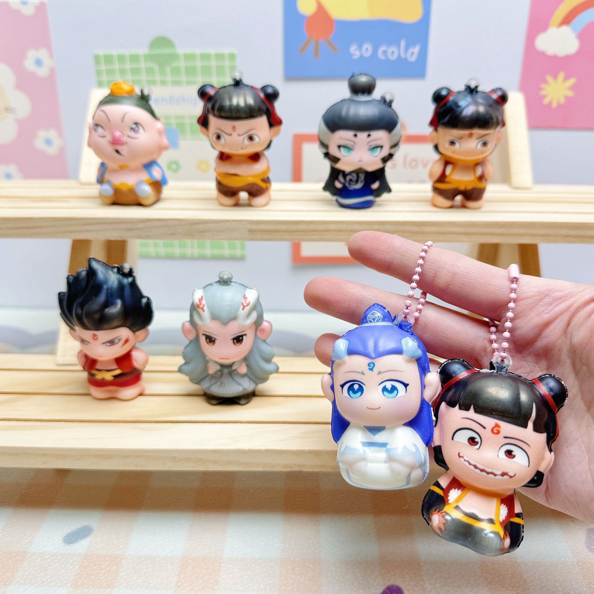 B24 en Nezha, colgante de pellizco de rebote lento, artefacto de descompresión Taiyi Ao Bing, regalo de descompresión, juguete para niños