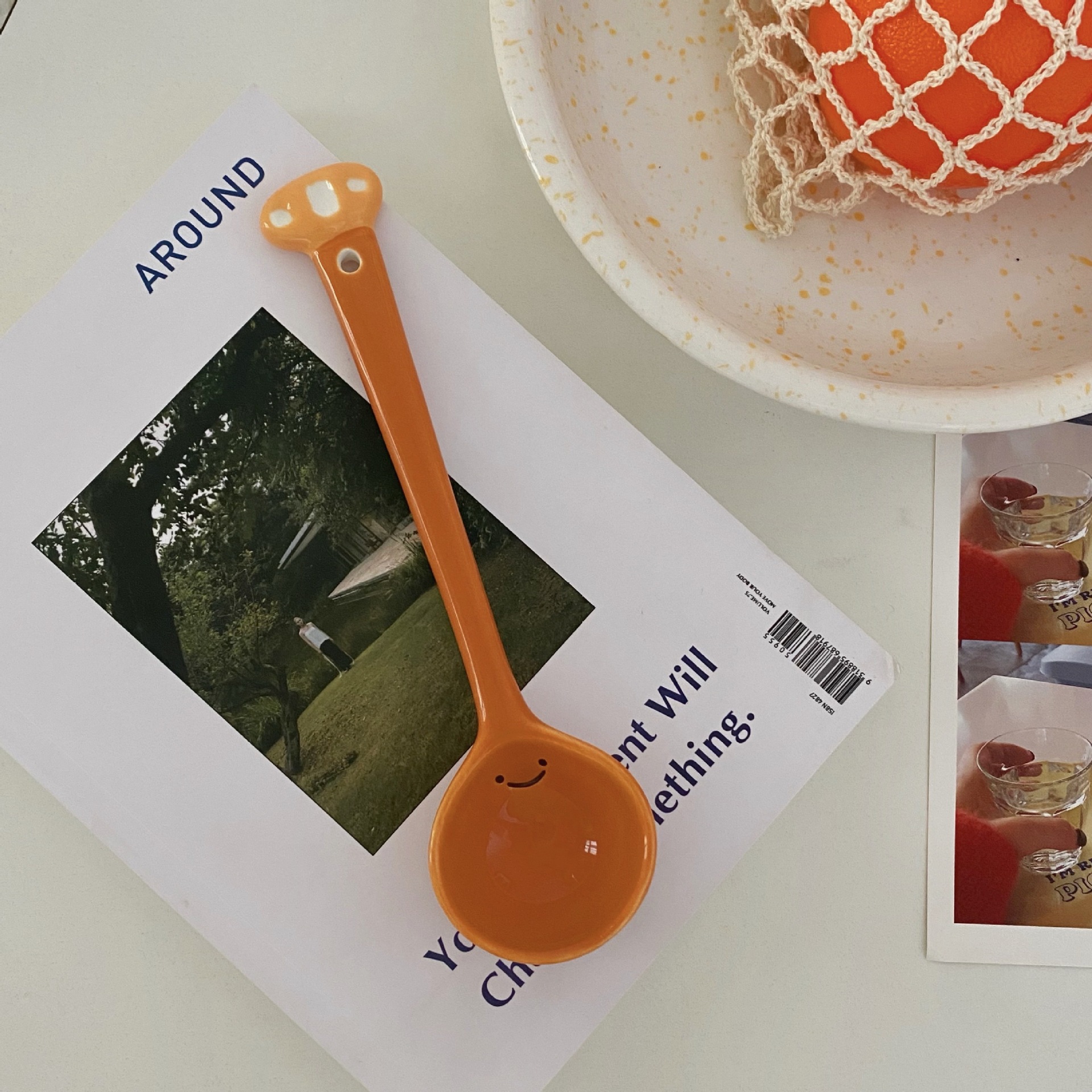 Pan de cerámica de alta calidad, dibujos animados caseros encantadores, cucharas de arroz, cucharas de arroz, cucharas de boca redonda