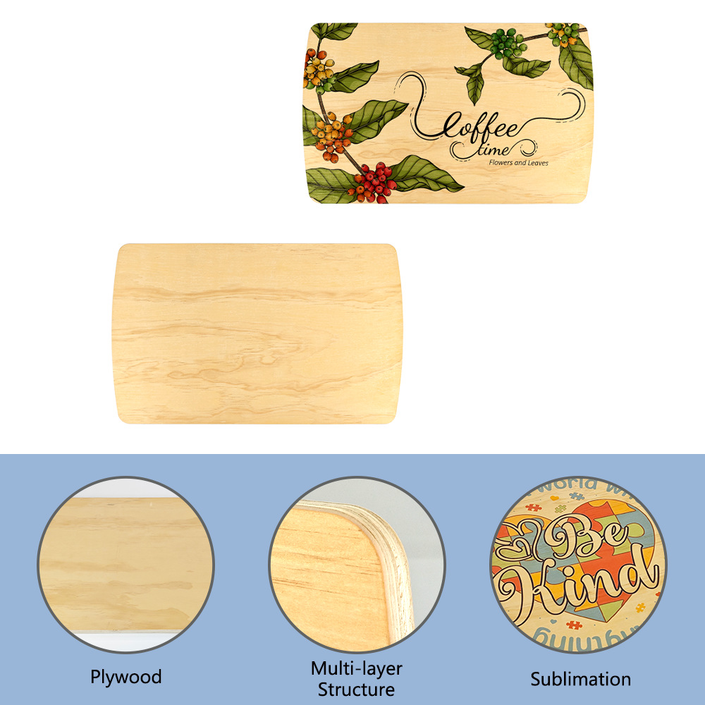 Venta directa de fábrica de tablas de cortar de madera contrachapada para sublimación, materiales DIY al por mayor