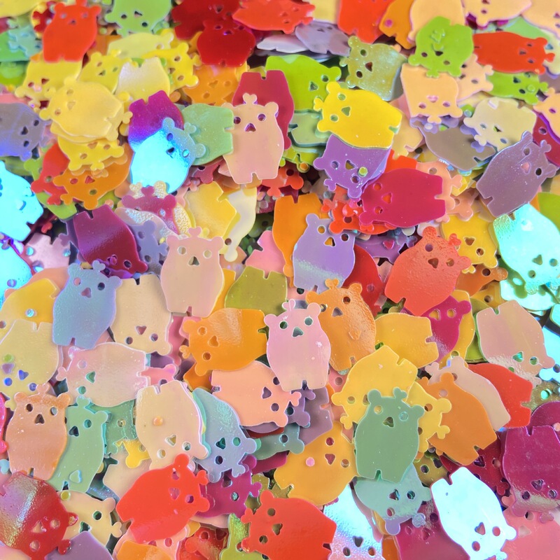 pvc magic bear sequins slime filling sequins nail patch beads handmade diy accessories accessories