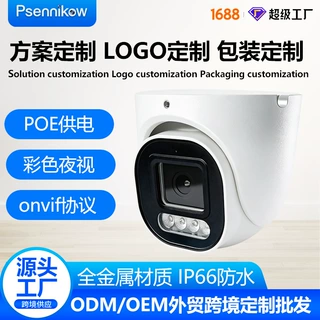 OEM定制跨境8mp800万4K摄像头POE IPC网络摄像机室内圆顶摄像机