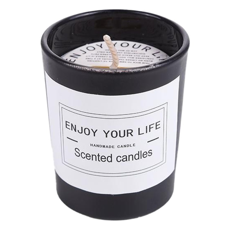 Vela Aromática en Vaso de Vidrio de Color de Cera de Soja Sin Humo