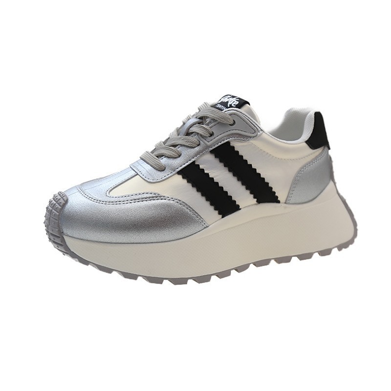 2024 primavera nuevos zapatos altos y pies que muestran los zapatos de papá pequeño zapatos deportivos transpirables de moda para mujer_voghion.com