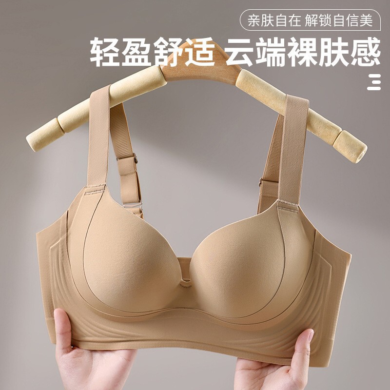 Plus Size Seamless Latex Bra for Women with Large Busts, Minimizes Side Breast, Prevents Sagging, Gathers and Lifts, Thin Style for Fuller Figures