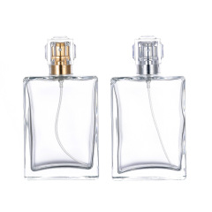 現物B007-30ml50ml100ml透明四方ガラス瓶香水瓶化粧品分注瓶スプレー瓶
