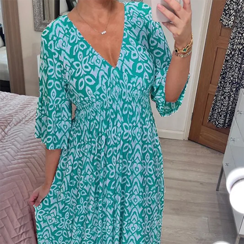 Robe à fleurs pour femmes, tenue de plage, vacances en bord de mer, ample, Joker_voghion.com
