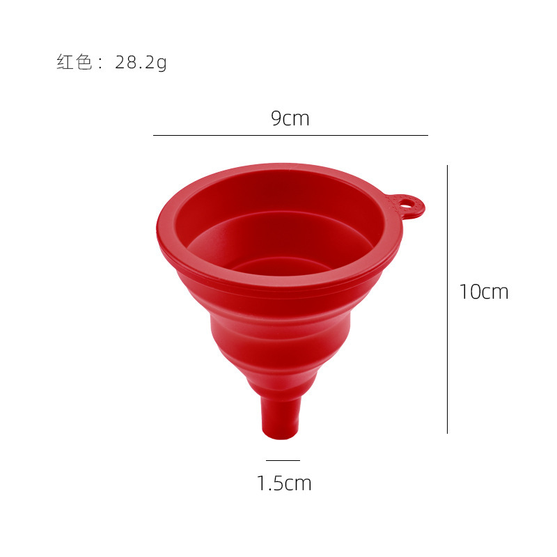Punto embudo de silicona plegable portátil embudo de cuello largo embudo plegable de silicona pequeño embudo de vino embudo de aceite