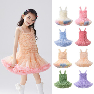Bunny Girl Tutu Baby dress European and American Cake Puffy Yarn Birthday Party Children Princess Dress Gown