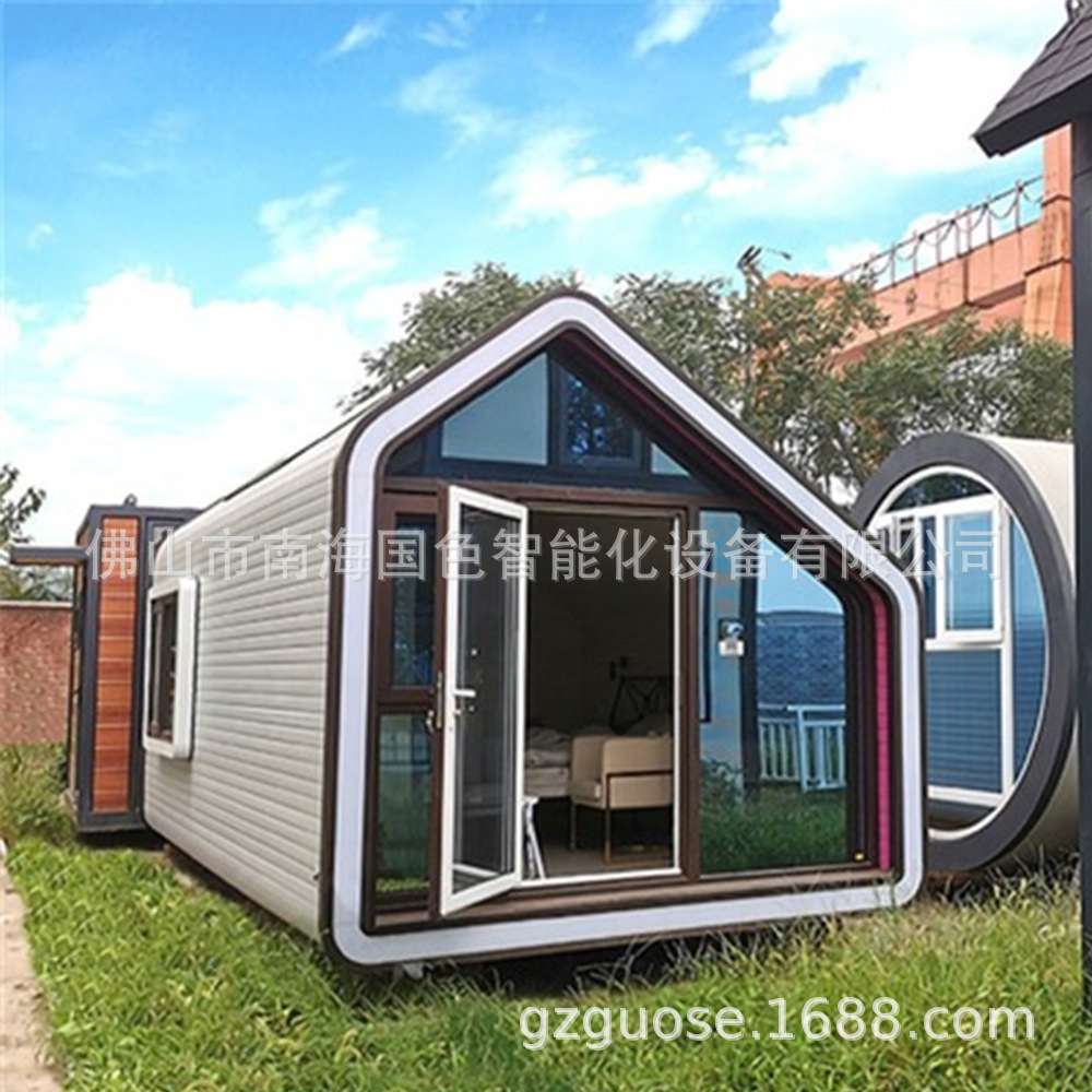 Scenic spot Internet celebridad residencial de acero ligero móvil de acero ligero Villa anti-corrosión estructura de acero junto al mar B & B espacio cápsula