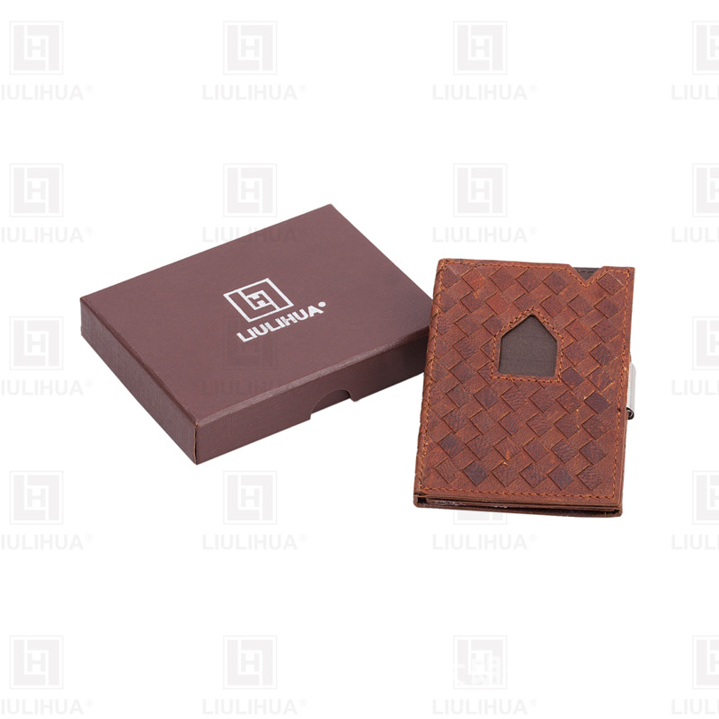 LLH新风格复古休闲三折卡包信用卡卡夹精美卡包简约零钱包