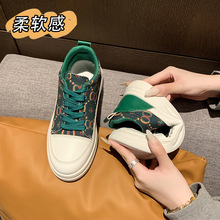女款春夏秋冬季帆布女鞋女式板鞋学生小白鞋中帮魔术贴时尚休闲