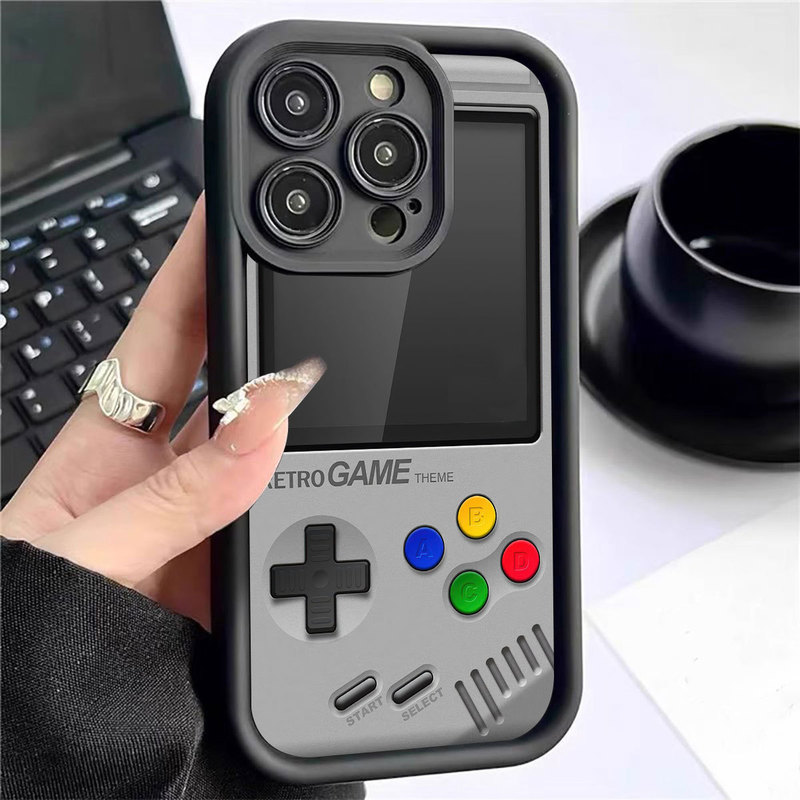 Game Console Page Ladder Black New Groove Suitable for Iphone/15/16/17Promax Mobile Phone Case Protection