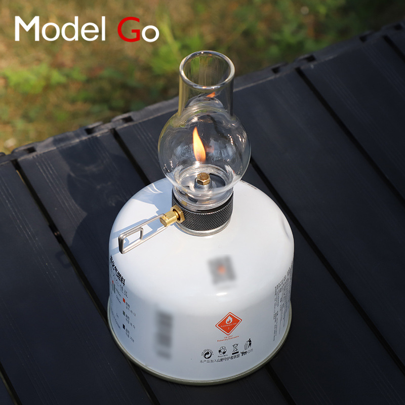 MODELGO outdoor gas lamp Mu Butterfly Valley exquisite small candle lamp camp lamp gas tank gas gas atmosphere lamp