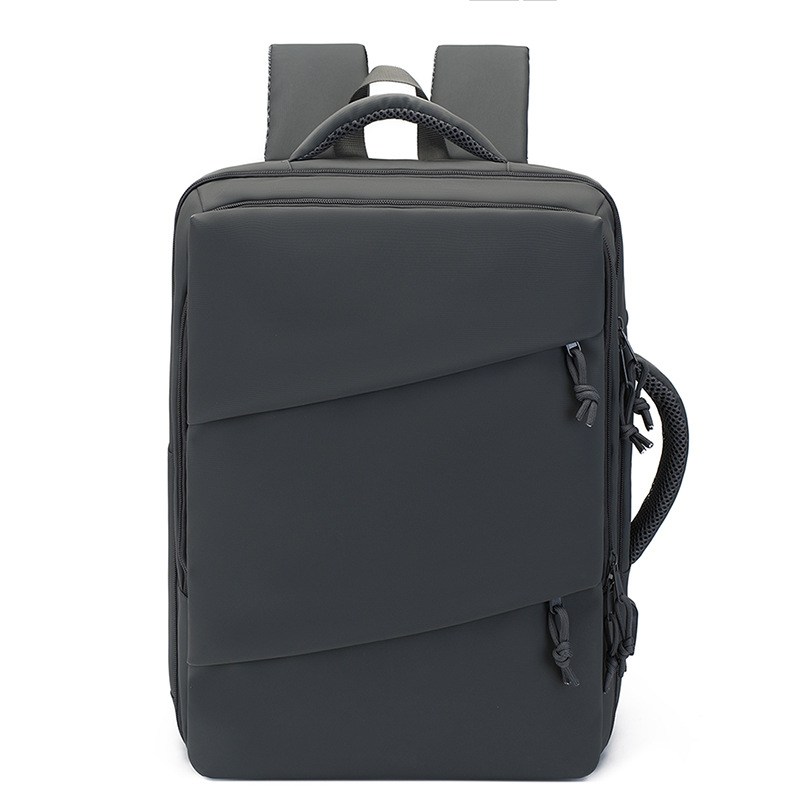 Mochila de negocios transfronterizos USB separación seca y húmeda multifuncional de salida tipo caja de abertura y cierre bolso de mano de gran capacidad