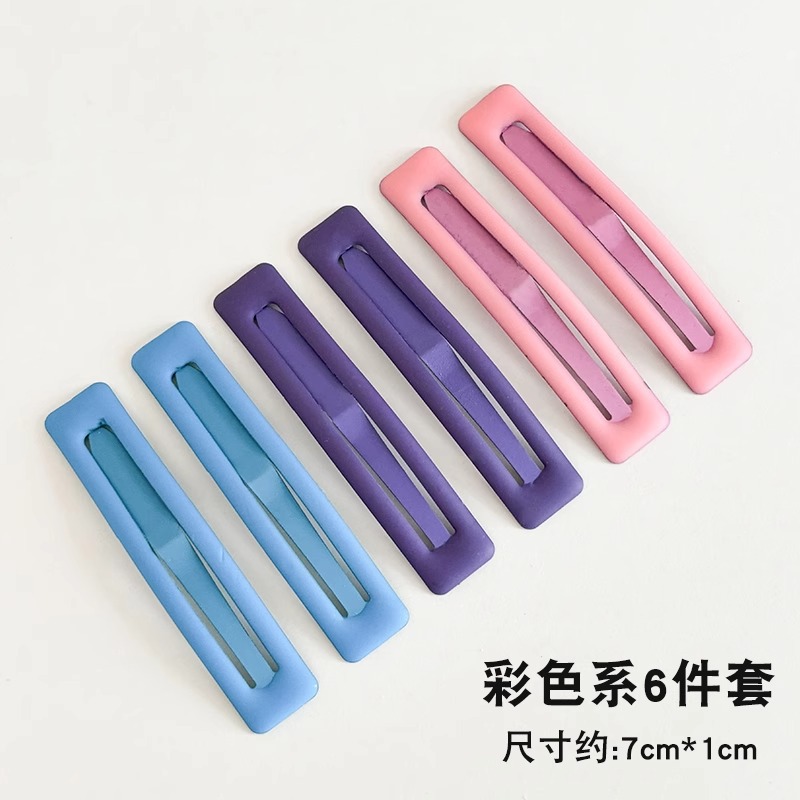 Clips de pelo negro simple para el cabello lateral de la mujer, clip de pelo para el bebé no lastimará clip de pelo BB temperamento diversificado tocado de pelo