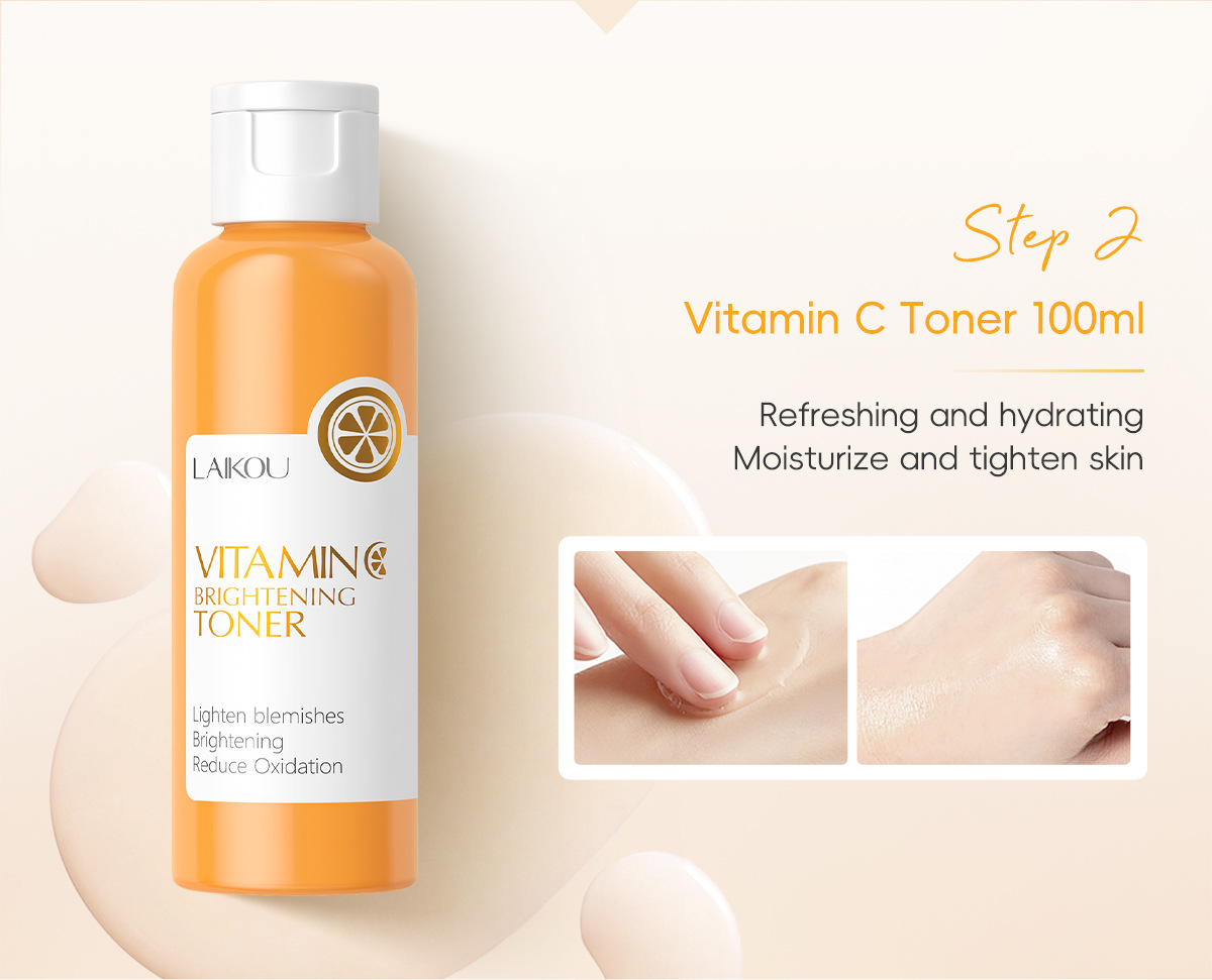 Cross-border LAIKOU Vitamin C series skin care set 5-piece set Hydrating facial care set wholesale manufacturer in stock undefined