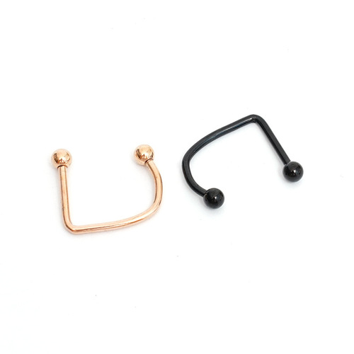 Cross-border supply European and American stainless steel U-shaped lip nails and lip rings, round-headed versatile titanium steel lip ornaments without holes, jewelry wholesale