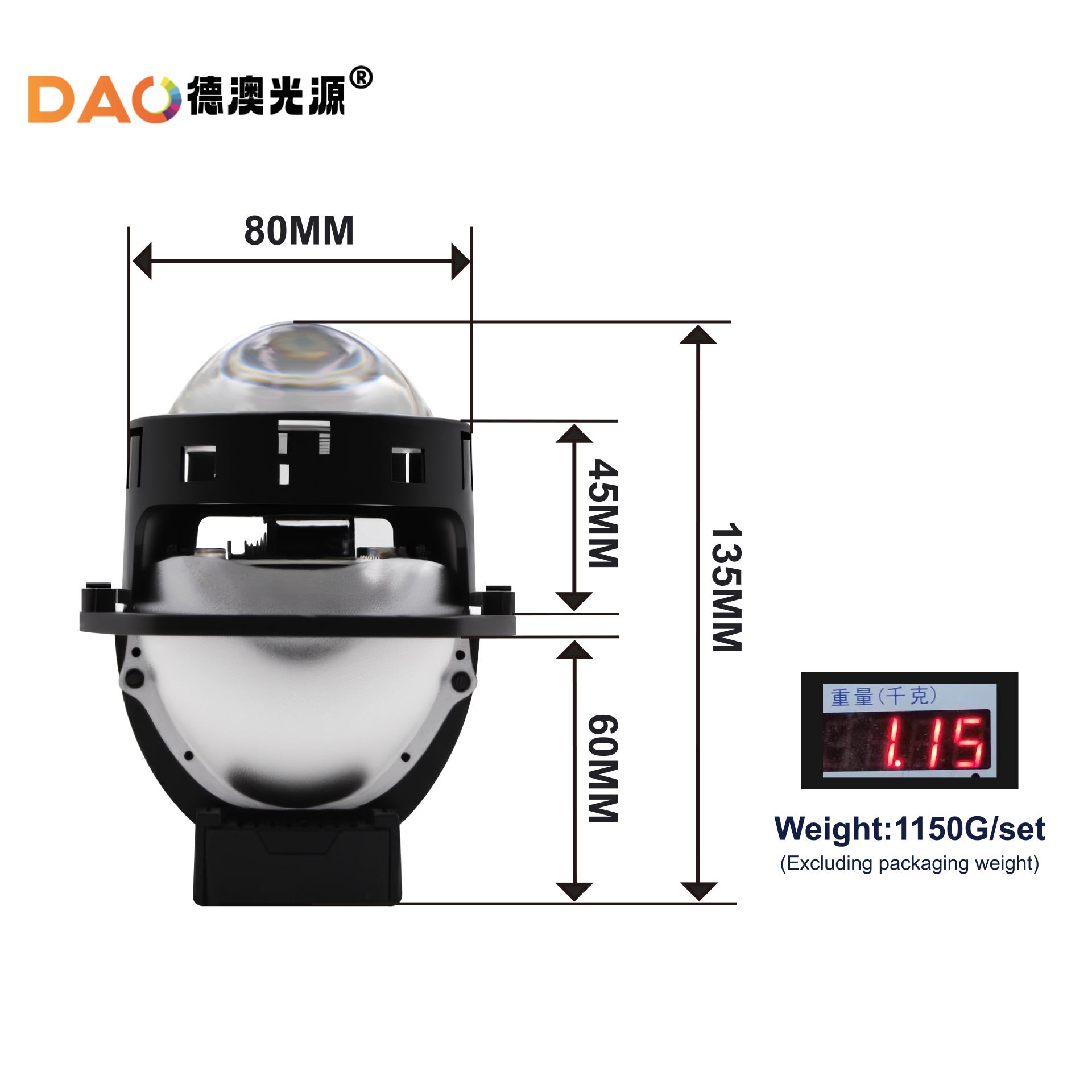 Ventas calientes de 3.0 pulgadas H50S tricolor lente de doble luz inteligente APP Bluetooth control de automóviles LED luz delantera led lente