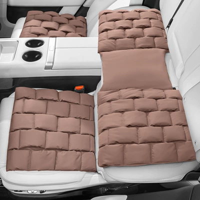 All Seasons, Summer Anti-Stain Leather Premium | Four Seasons Pad - 3-piece-setfront-and-rear-seat-cushions-chestnut-brown-anti-fouling-leather-bubble-cushion