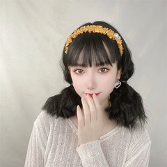 Good species grass air bangs synthetic hair wig for women medium long hair corn twist small curls hair cap wig supplier