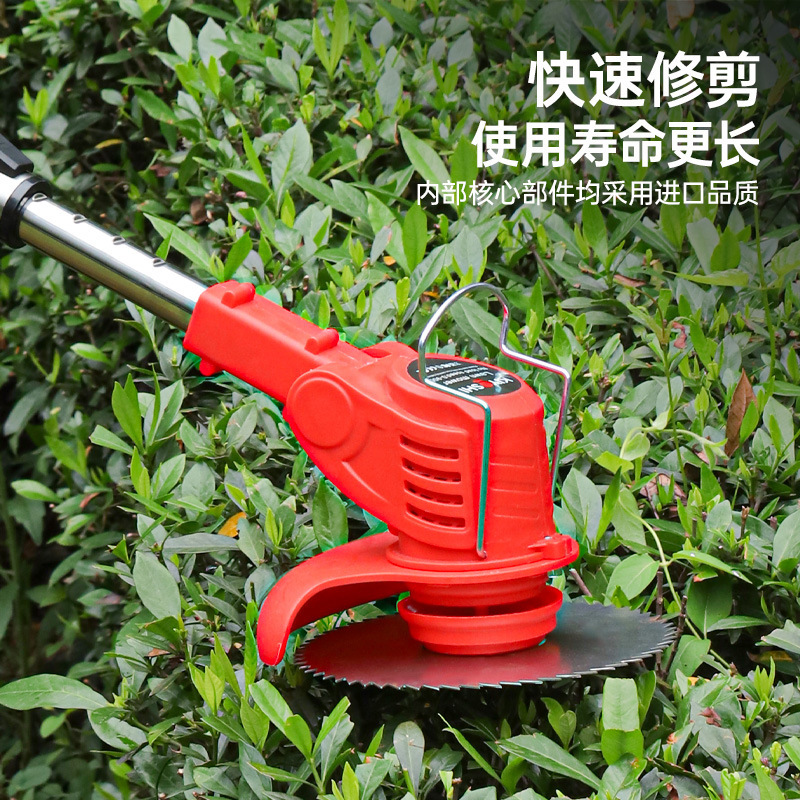 跨境U型电动割草机户外用小型手持锂电打草机锂电除草机锄草神器|undefined