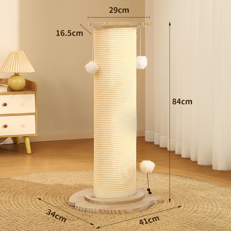 Junta de agarre para gatos extra-gran, columna de agarre para gatos de seda vertical, placa de garra para gatos resistente al desgaste, marco de escalada para gatos, juguete para gatos