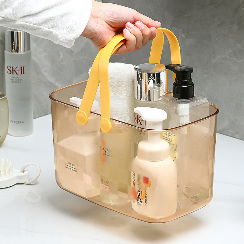 Cesta de baño canasta de almacenamiento de baño portátil suministros de baño Baño canasta de almacenamiento de artículos diversos de plástico azul canasta de baño