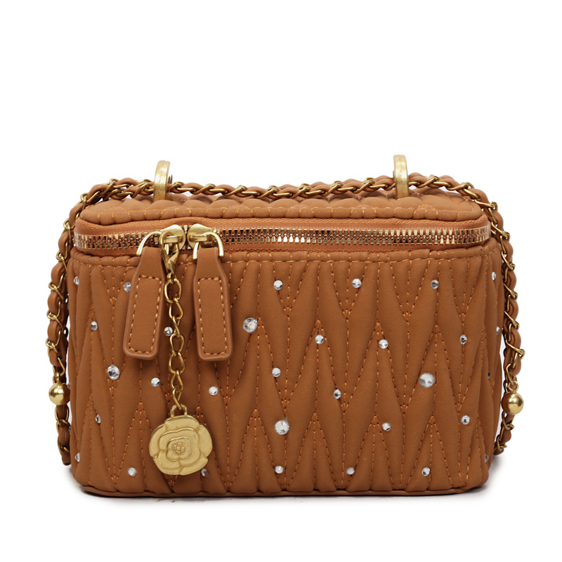 Bagos de caja transfronterizos de alto nivel de fragancia para mujeres 2025 nuevo estilo transfronterizo de cadena de diamante de alta moda bolso de hombro