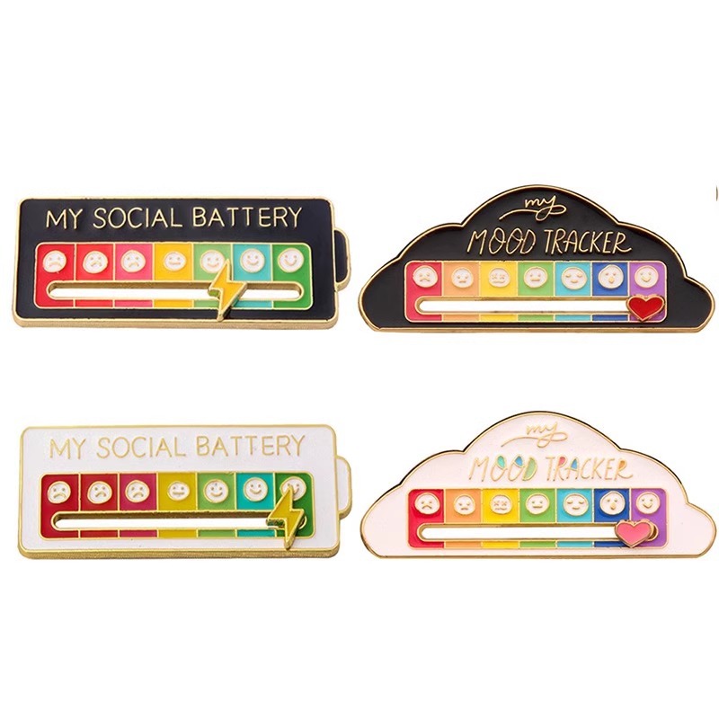 Cambio de estado de ánimo insignia rayo insignia deslizante 2025 nuevo broche de electricidad social joyas creativas pequeños regalos