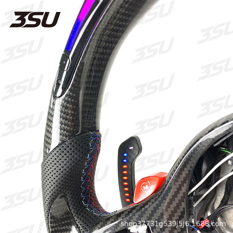 Suitable for Bmw G20G30G80M3M4 34 Series Led Car Carbon Fiber Steering Wheel Modification
