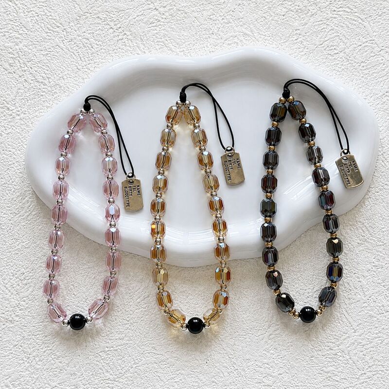 Luxury Glass Faceted Crystal Phone Chain, Handmade Beaded Wrist Strap, Anti-Loss Phone Accessory, In-Stock Wholesale Luxury Glass Faceted Crystal Phone Chain, Handmade Beaded Wrist Strap, Anti-Loss Phone Accessory, In-Stock Wholesale