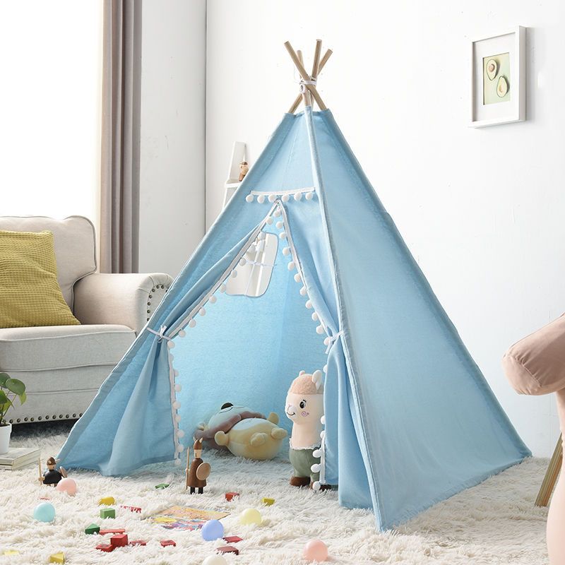 帐篷儿童室内游戏屋家用印第安小房子男孩女孩宝宝玩具屋拍照道具