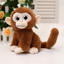 跨境仿真动物小猴子玩偶可爱大眼猴子毛绒玩具儿童公仔抓机布娃娃