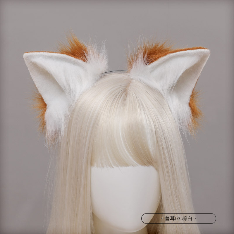 かわいい擬似獣耳漫展パーティーのファッションアクセサリーの女性の日本の髪飾りの猫の耳のカチューシャ|undefined