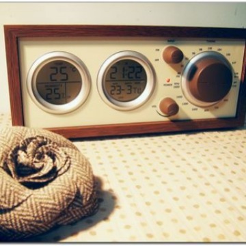 メーカー直販fm fm fm fm fm fm fm fm fm木製レトロ携帯デスクトップ創意老年時計ラジオ置物|undefined