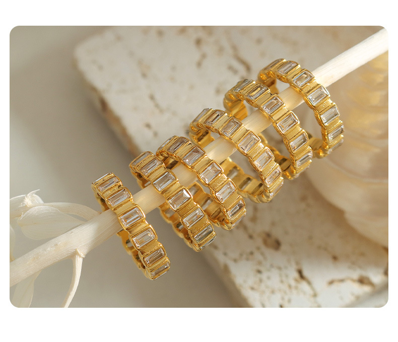 Stainless Steel Diamond Ring