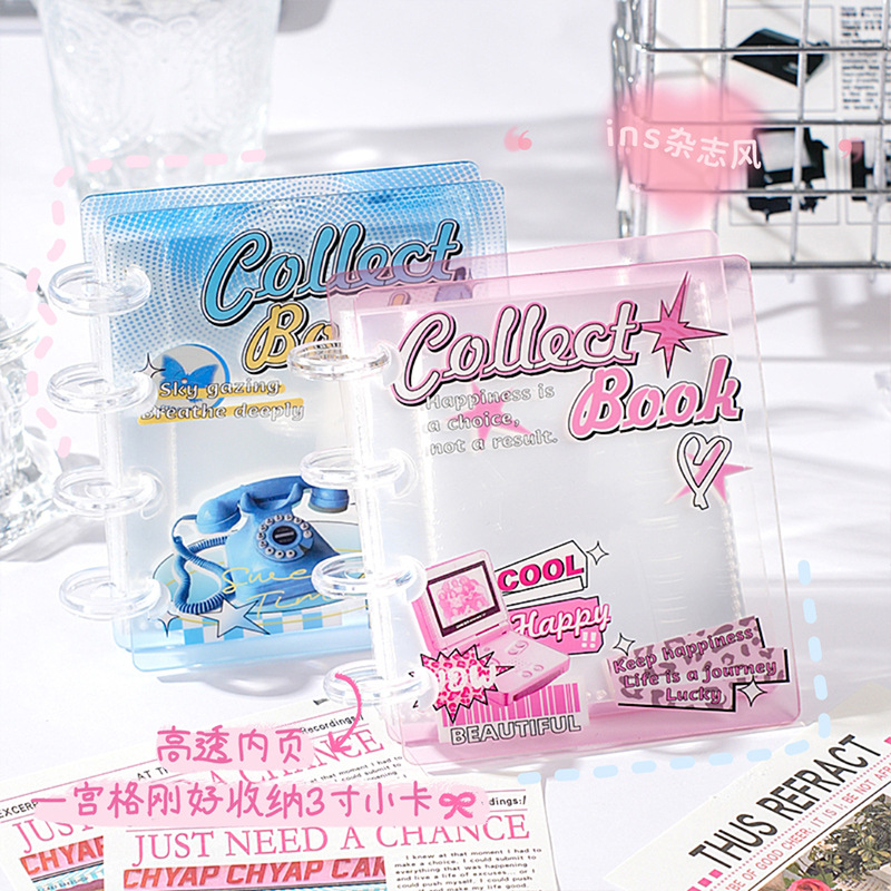 Nuevo álbum de tarjetas acrílicas de alto valor One Palace Mini hebilla de hongo portátil Love Bean Polaroid Small Card Album