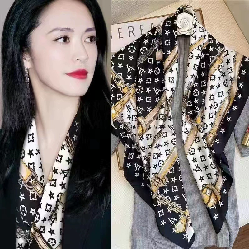 Шарф, демисезонная осенняяfashionable shirt, носовой платок, 2023, западный стиль