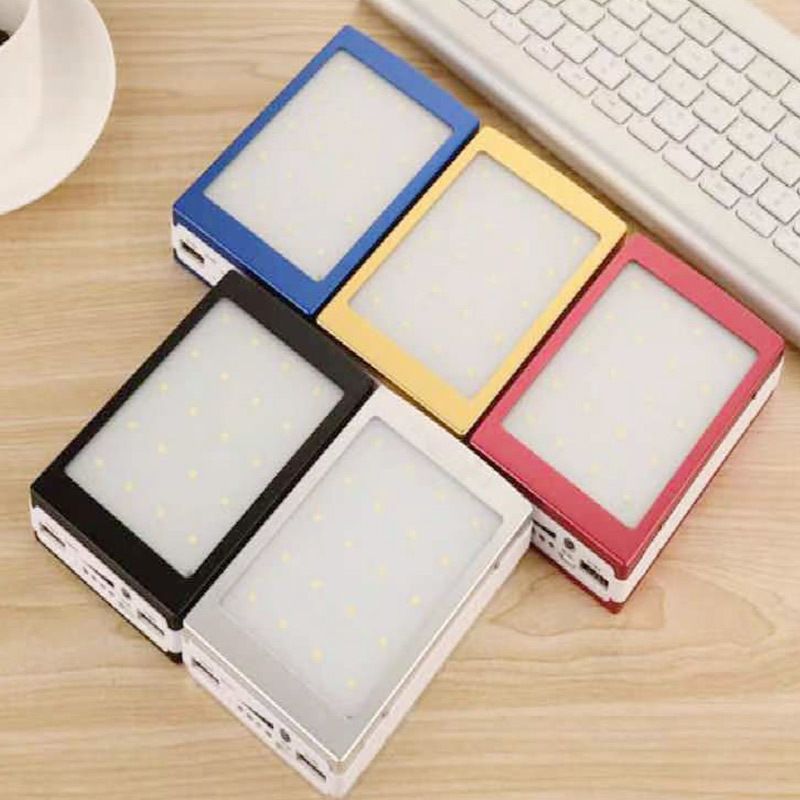 Fuente de alimentación solar portátil al aire libre viajar tesoro de carga solar de doble agujero compartido gran capacidad