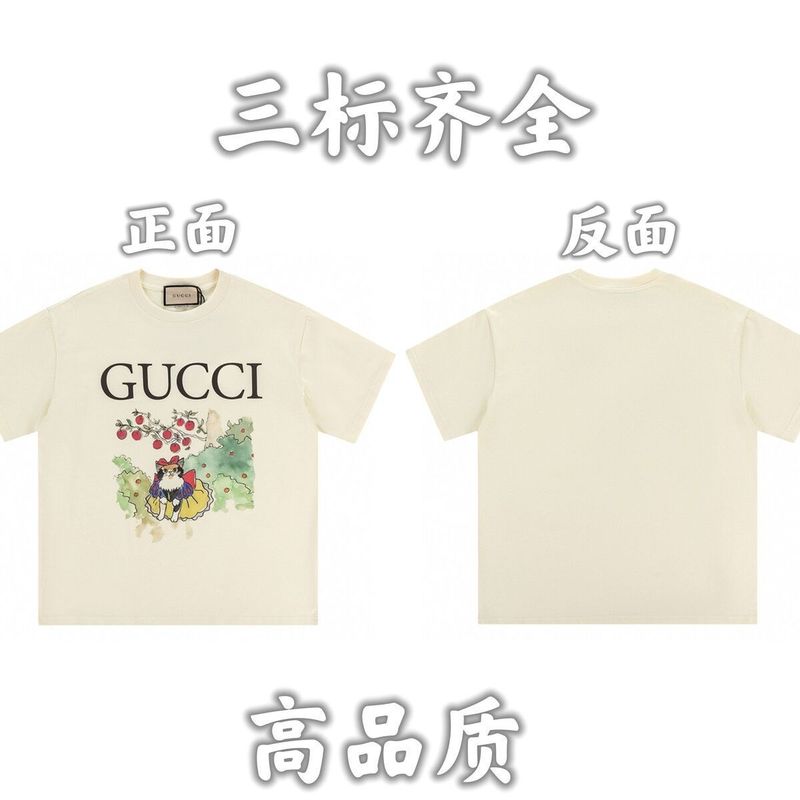 2025夏のファッションブランドの新型純綿丸首半袖tシャツ漫画のアルファベットのプリントはカジュアルでゆったりしています。|undefined
