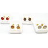 Earrings stainless steel, fresh screw, new collection, 750 sample gold