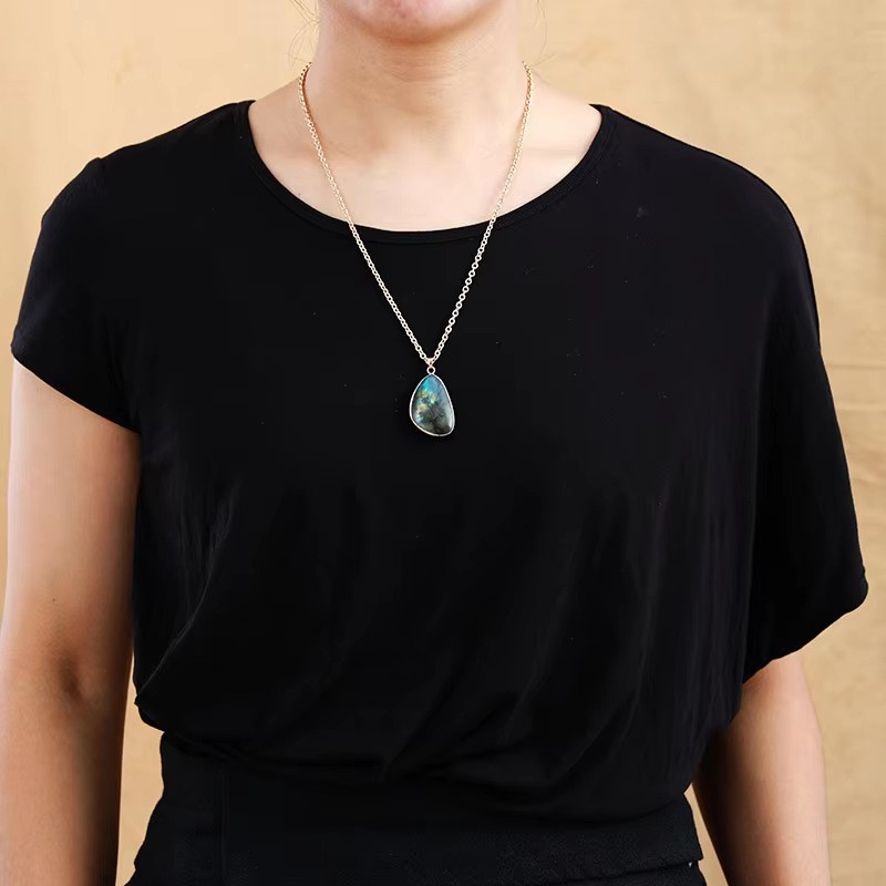 Simple Stylish Pendant Necklace Popular Ornament Natural Stone Jewelry