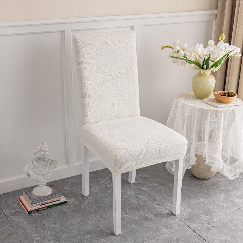 Personalizado transfronterizo simple comedor pequeño silla curva cubierta elástica cubierta taburete cubierta asiento de mesa de comedor estilo moderno minimalista