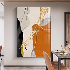 Light Luxury Entryway Console Decorative Art Abstract Minimalist Living Room Sofa Background Wall Floor Standing Hanging Painting Large Wall Art