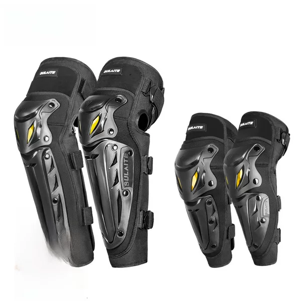 Sulaite Winter Warm Knee Pads, Motorcycle Riding Leg Protectors, Elbow Protectors, Thickened Windproof Off-Road Protective Gear
